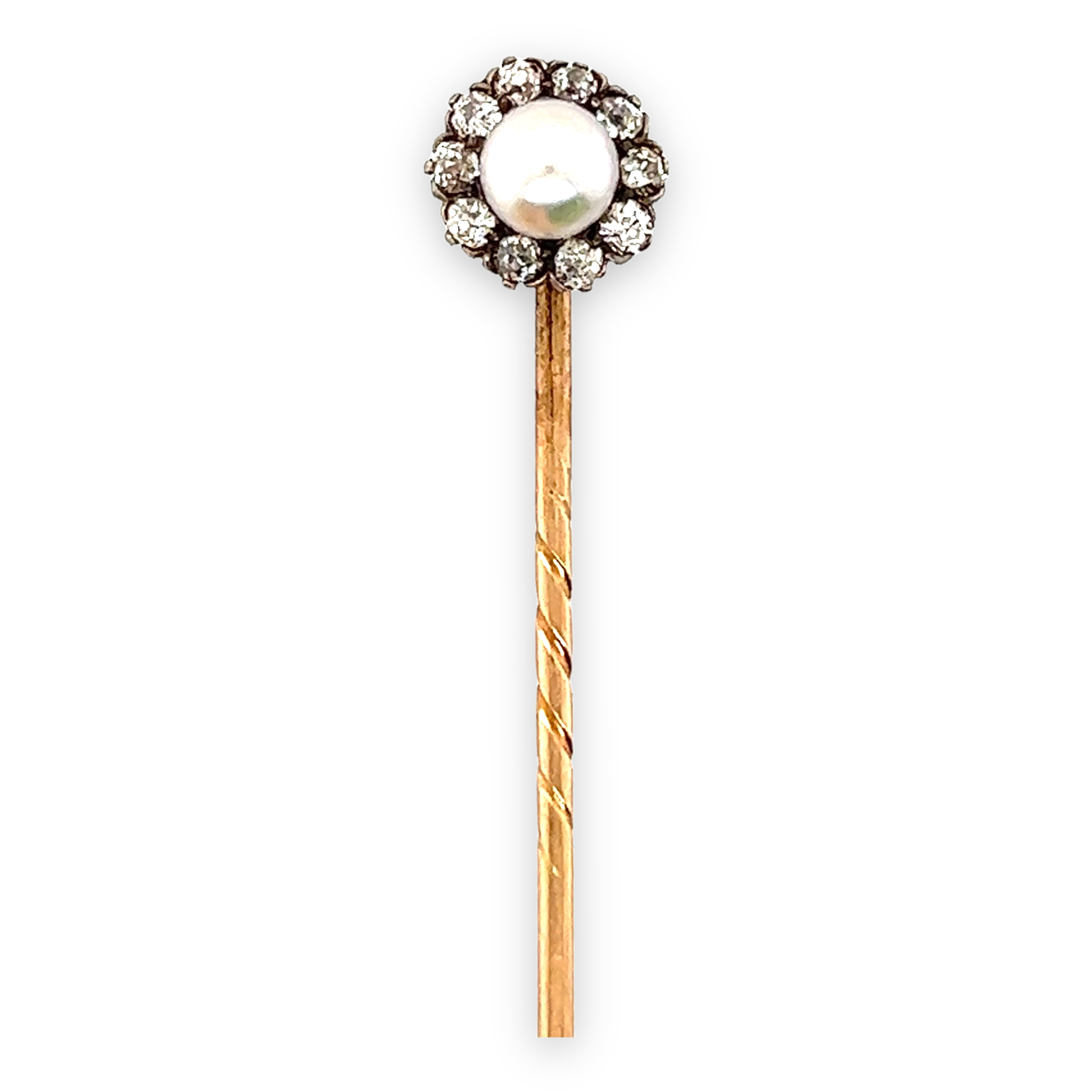 Pearl & Diamond Stickpin - Wildsmith Jewellery Stickpins