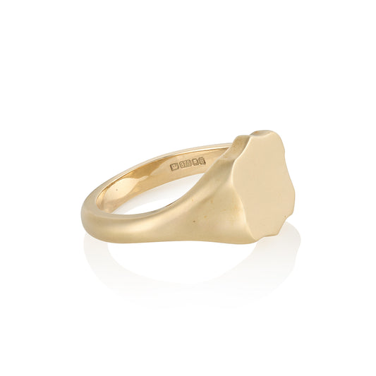 12.5 x 11.5 Shield Shape Signet Ring