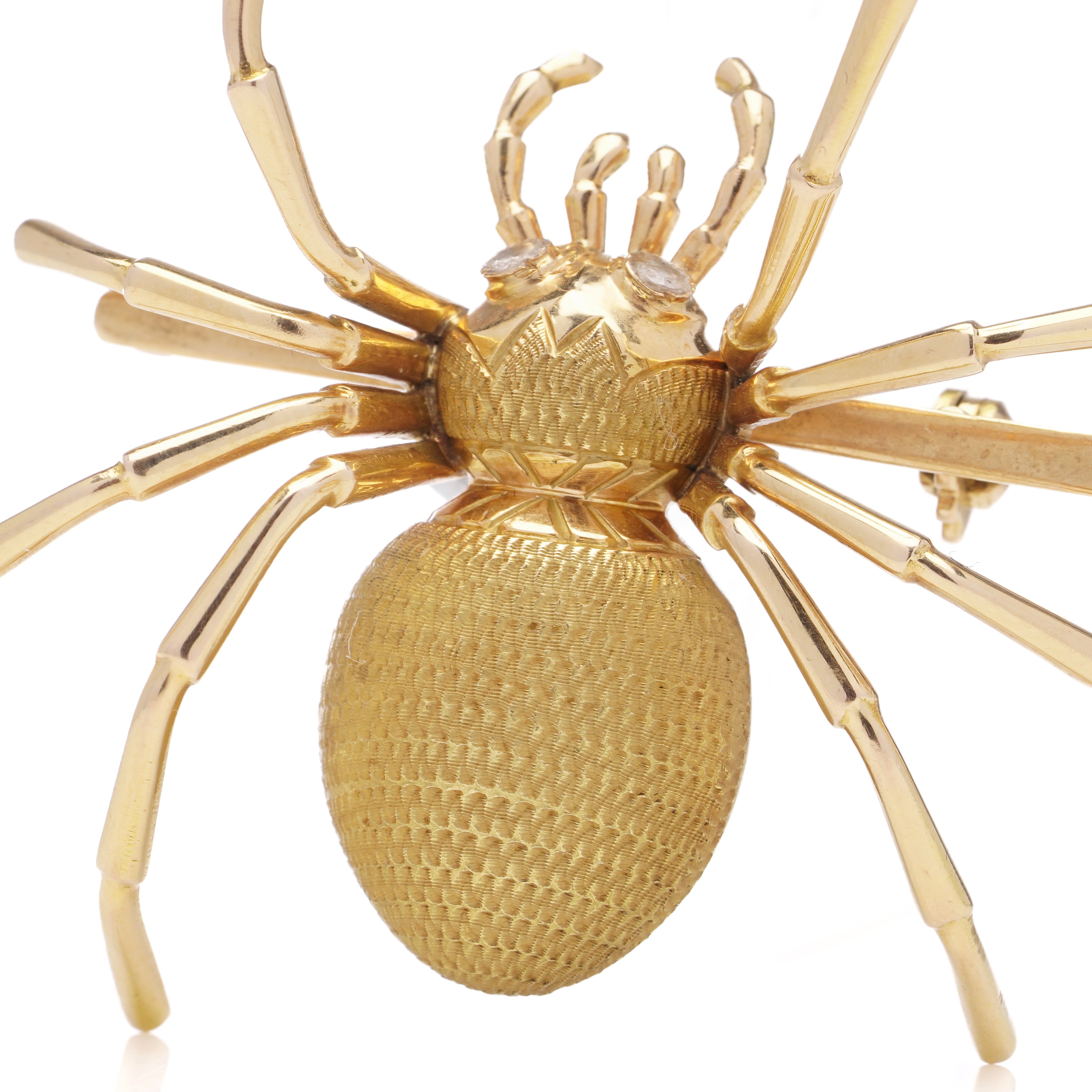 Gold Spider Brooch - Wildsmith Jewellery