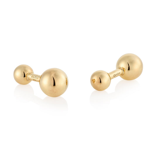 18ct Gold Dumbbell Cufflinks by Cartier