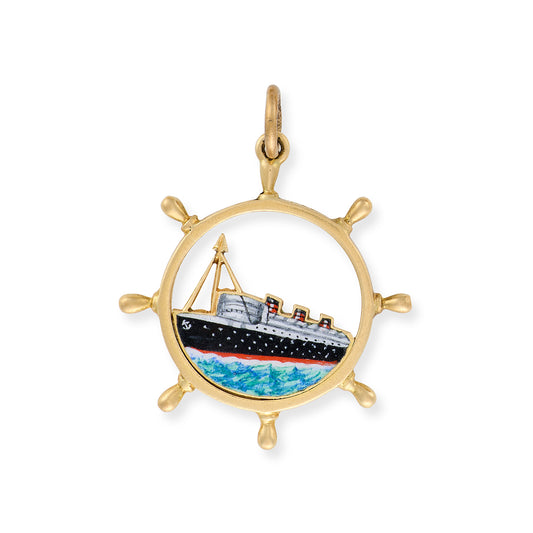 Enamel & 18ct Queen Mary Charm - Wildsmith Jewellery
