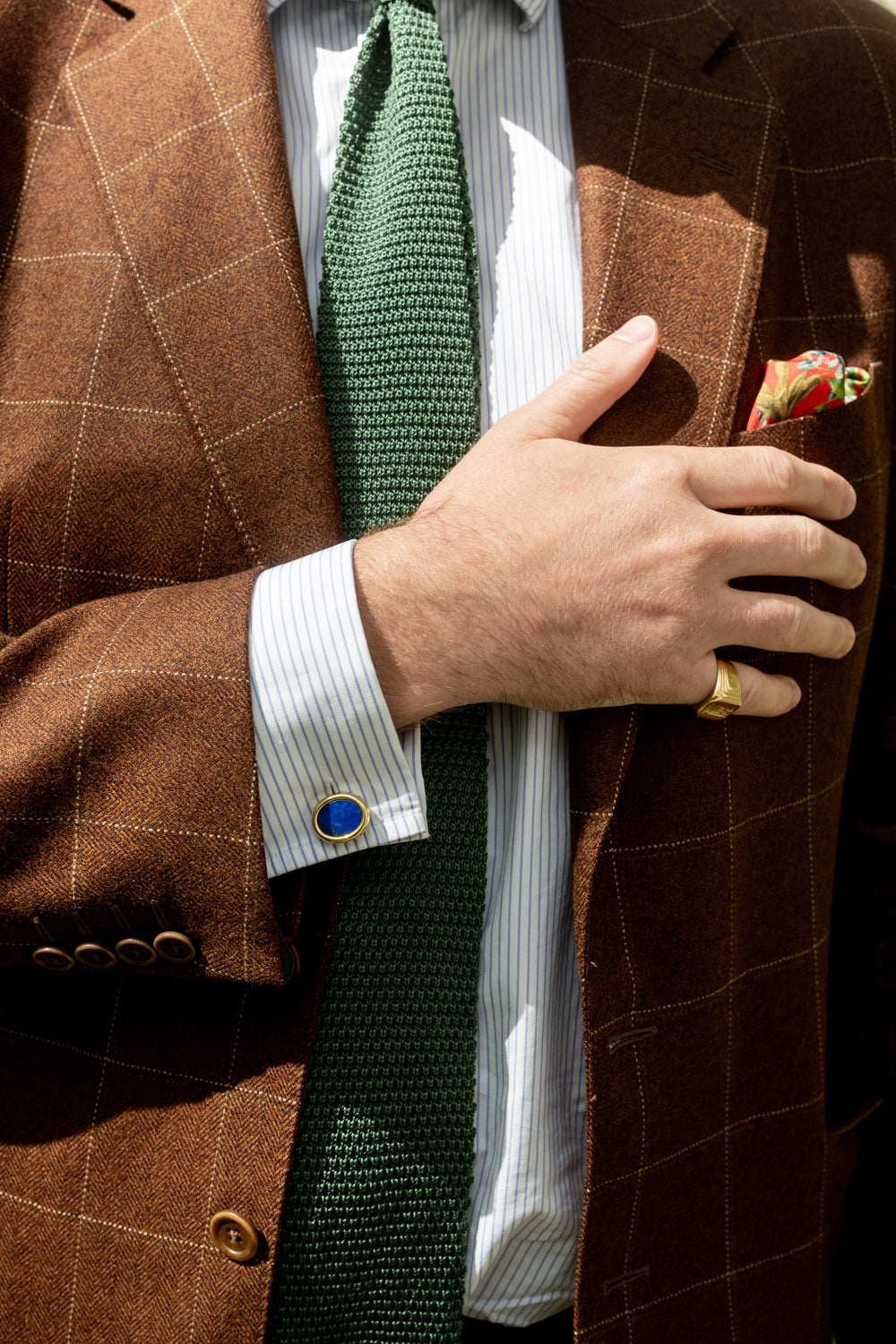 18ct Gold & Lapis Lazuli Cufflinks by Mappin & Webb - Wildsmith Jewellery