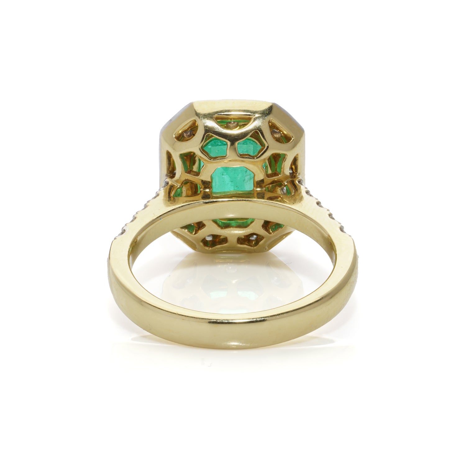 Emerald & Diamond Cluster Ring