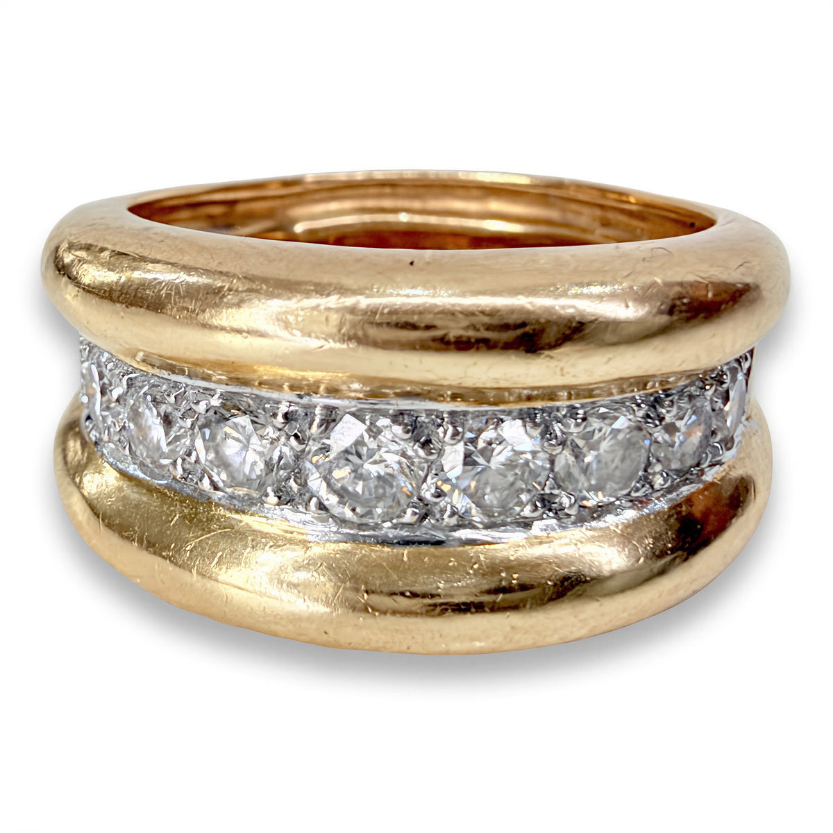 French Diamond Band Ring