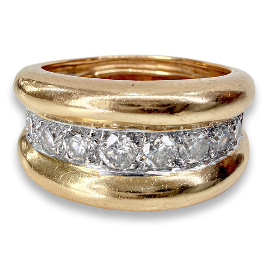 French Diamond Band Ring