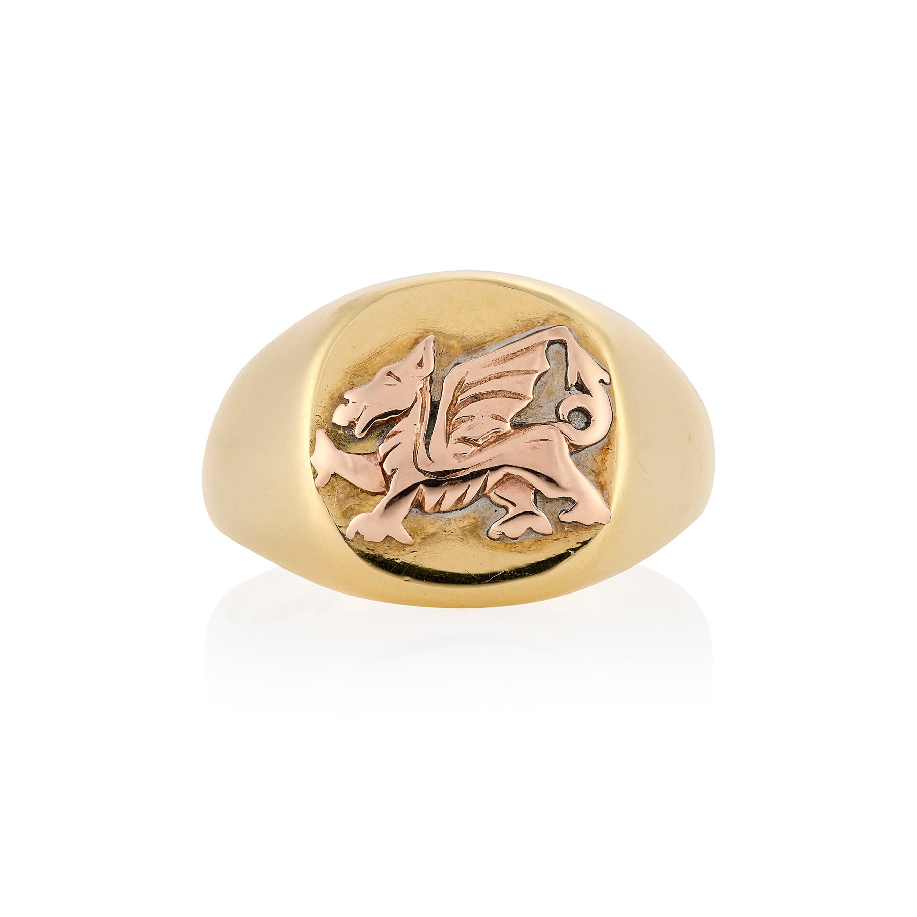 18ct Gold Dragon Signet Ring