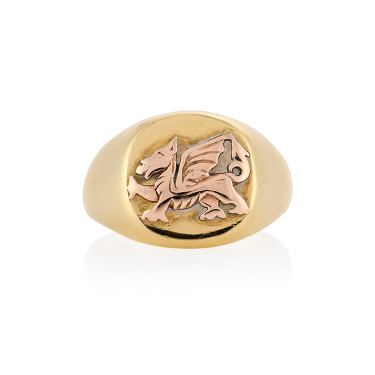 18ct Gold Dragon Signet Ring - Wildsmith Jewellery