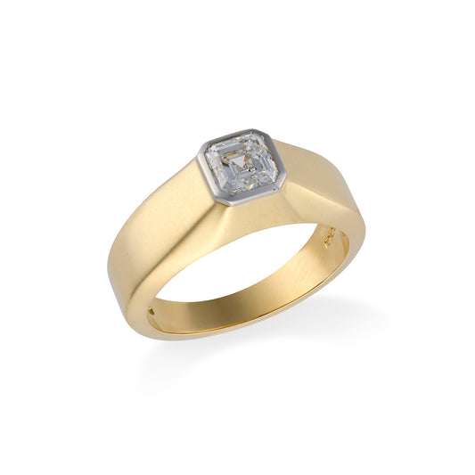 Asscher Cut Diamond Solitaire Ring, GIA Certified