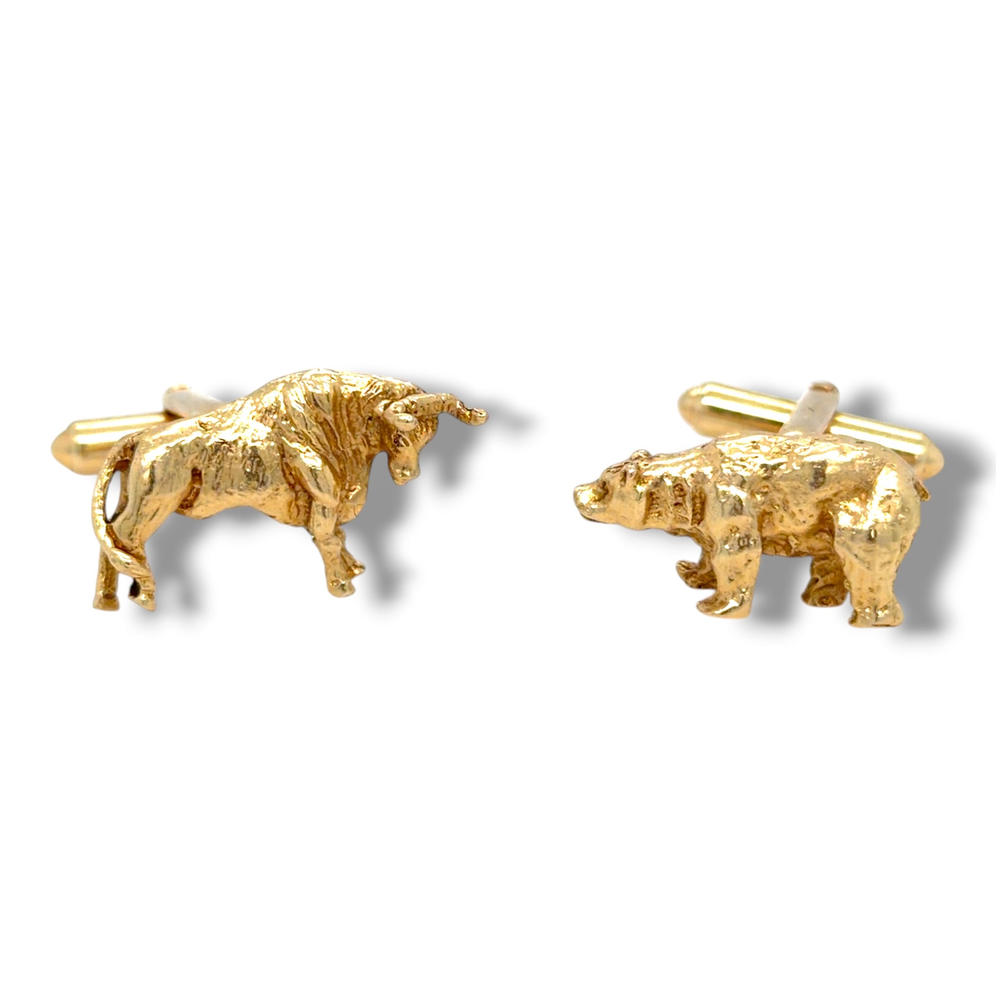 Gold Bull & Bear Cufflinks