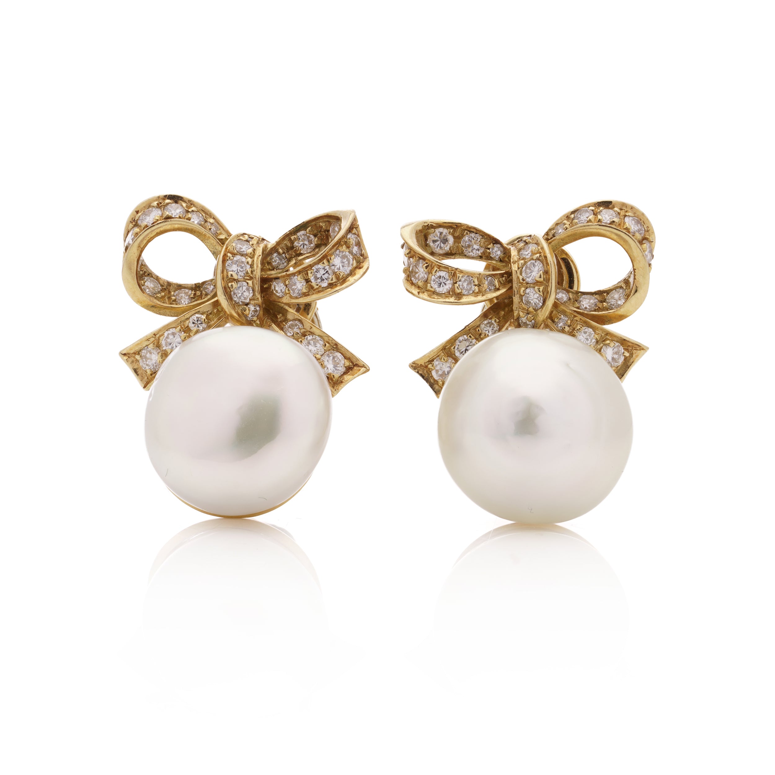 South Sea Pearl & Diamond Earrings - Wildsmith Jewellery