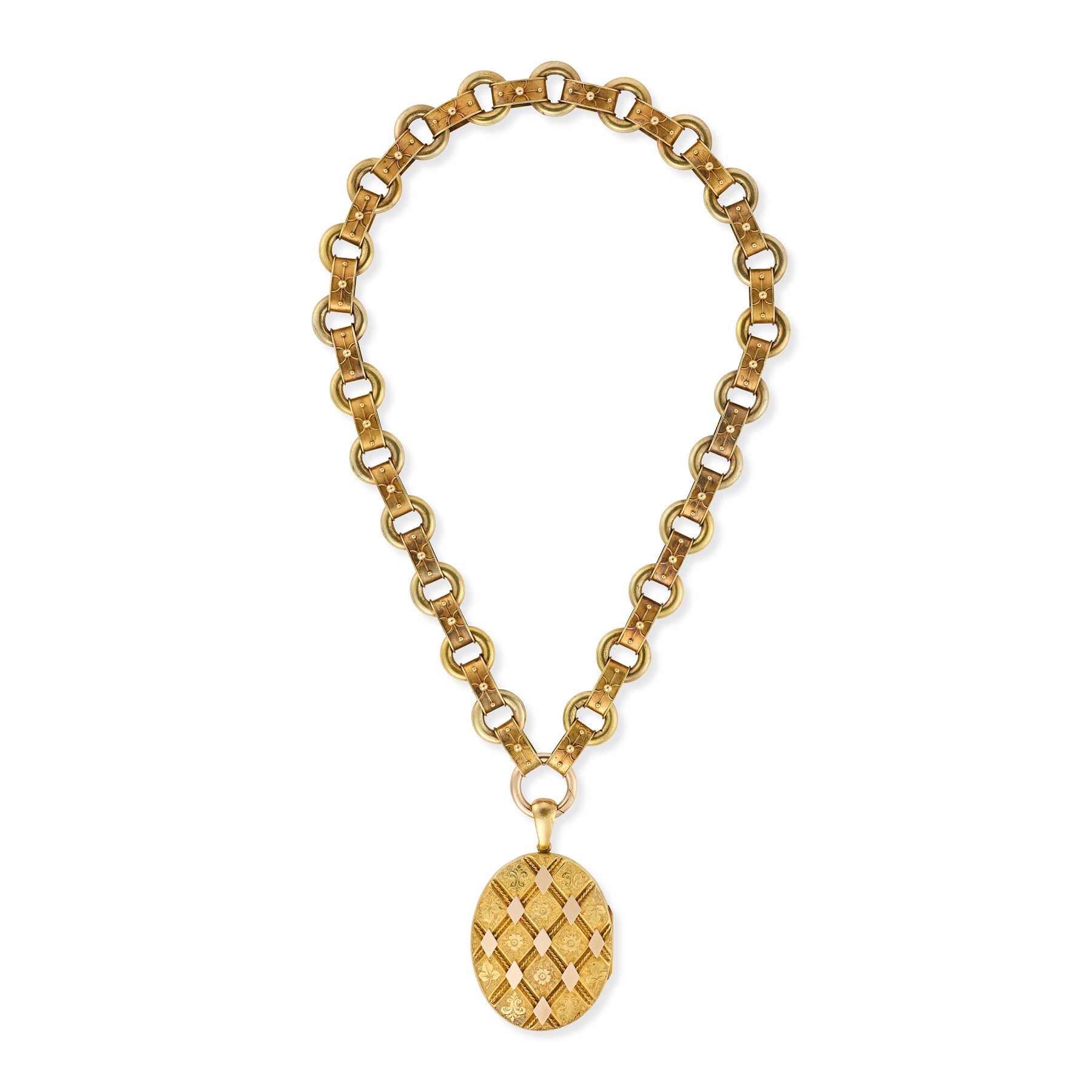 15ct Gold Victorian Necklace & Locket - Wildsmith Jewellery