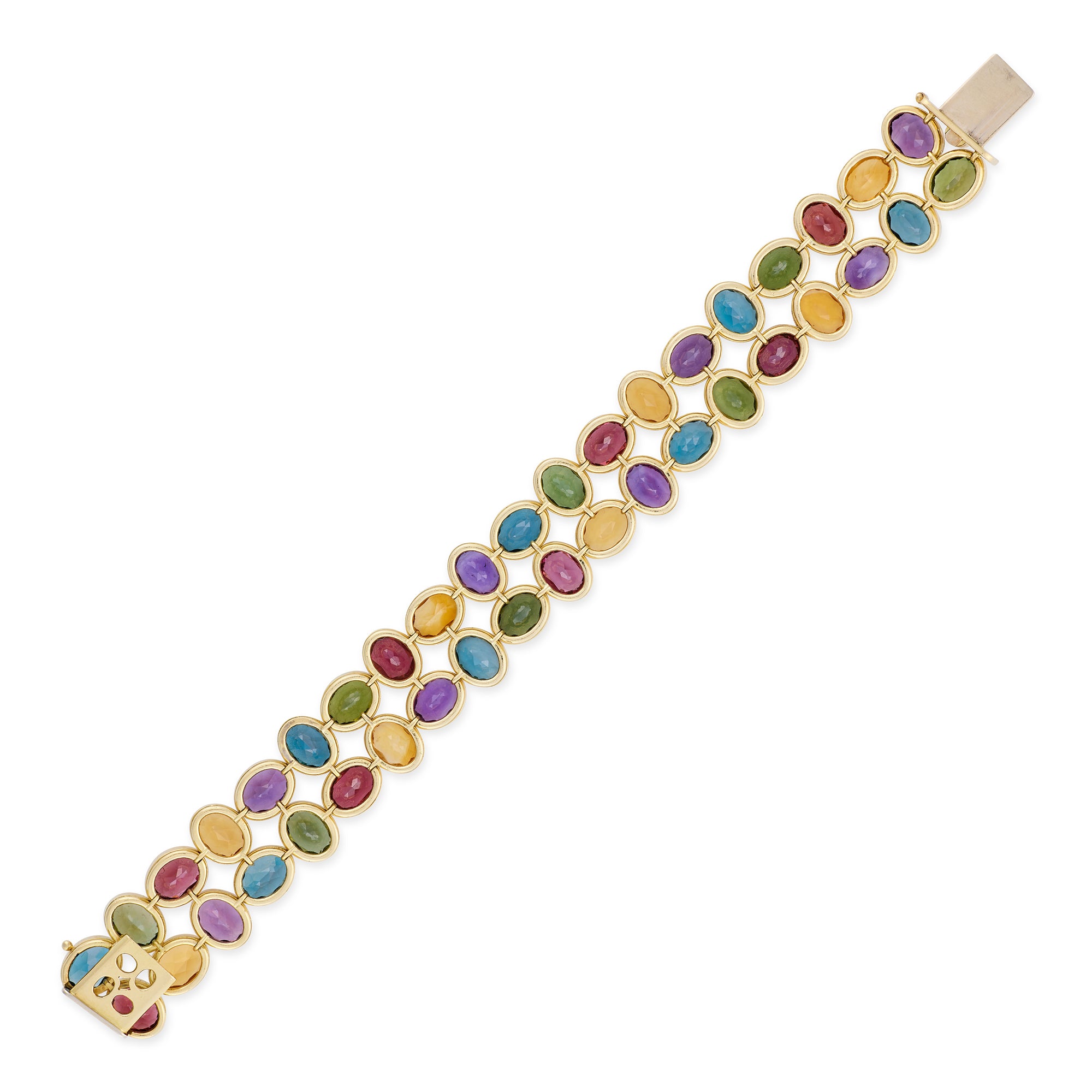 18ct Gold Multi-gem Bracelet - Wildsmith Jewellery