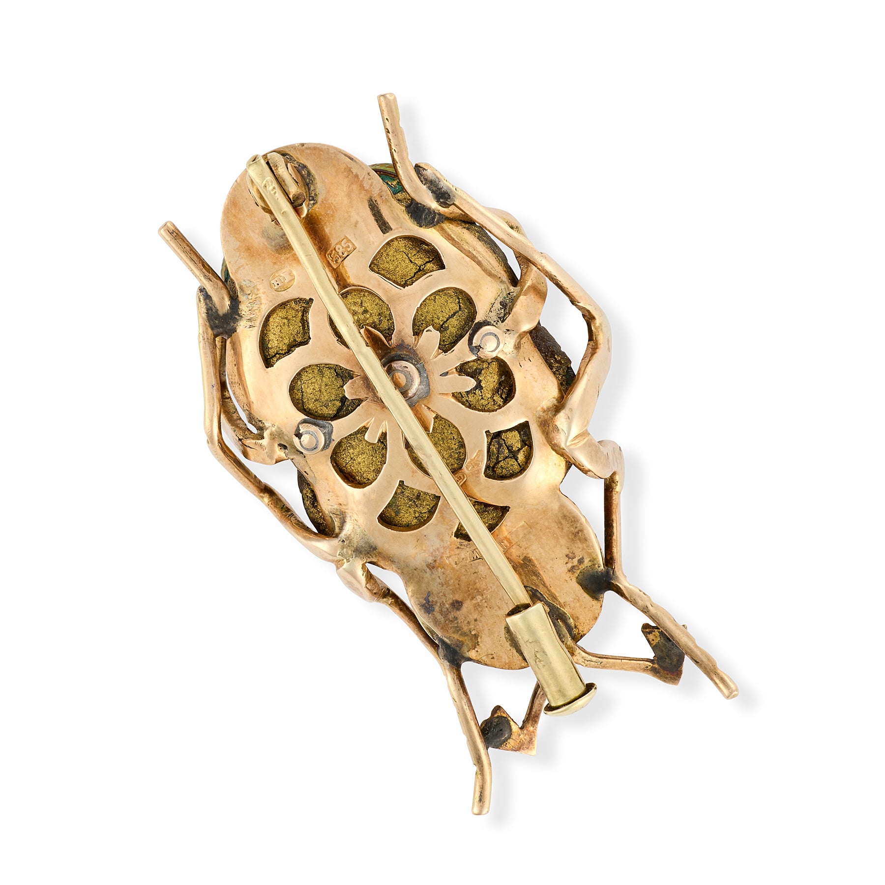 Antique Egyptian Revival Scarab Brooch