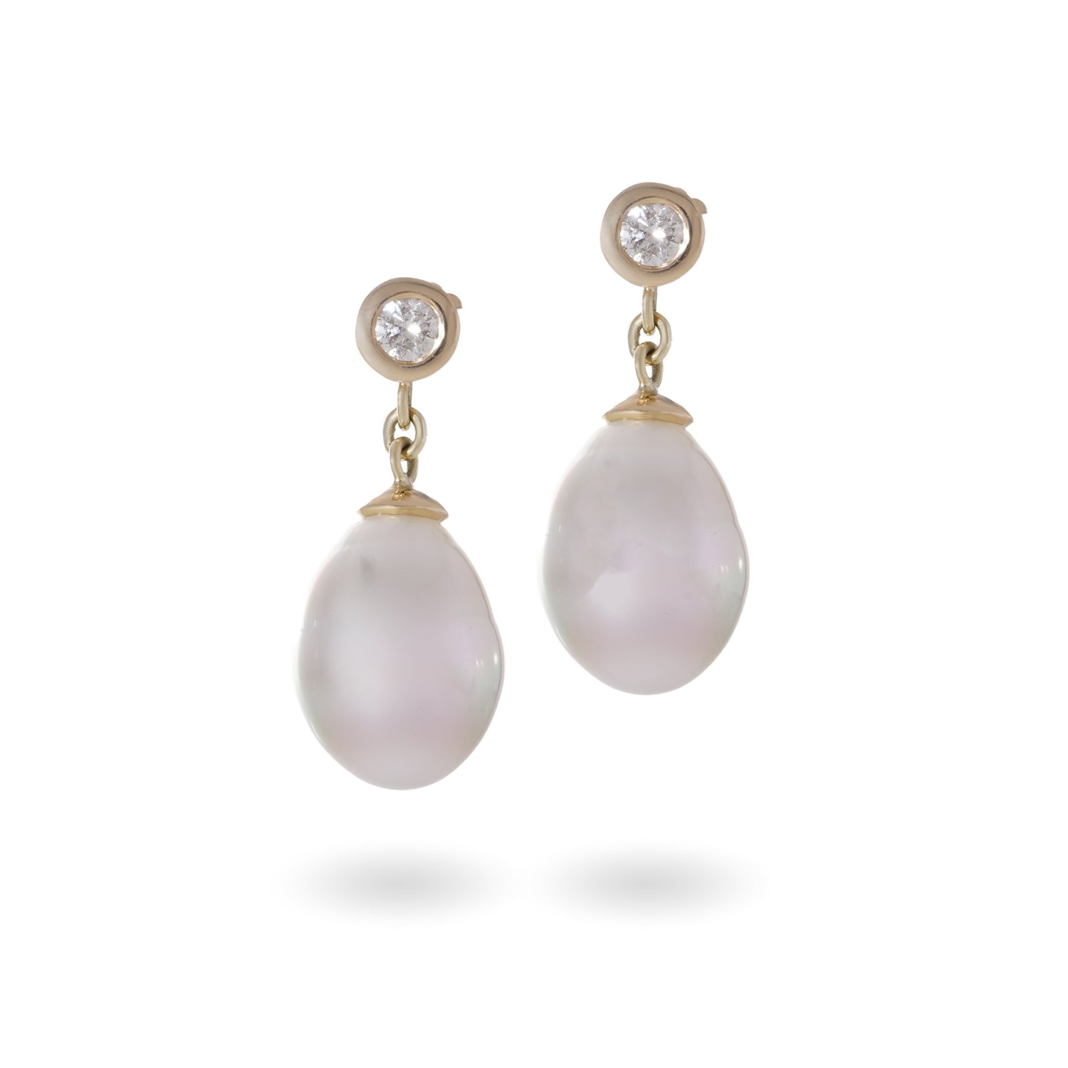 Pearl and Diamond Earrings - Wildsmith Jewellery