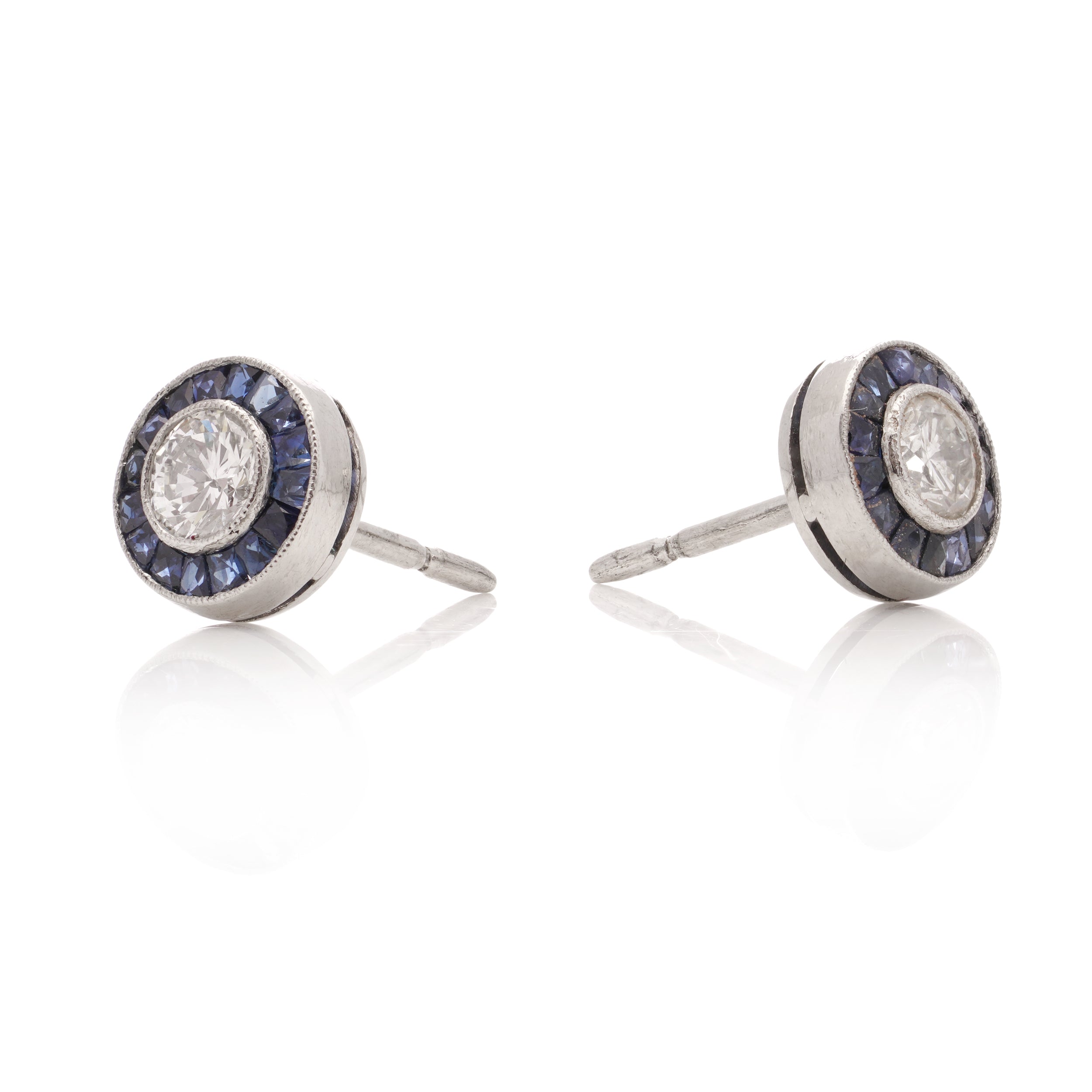 Sapphire and Diamond Earrings - Wildsmith Jewellery