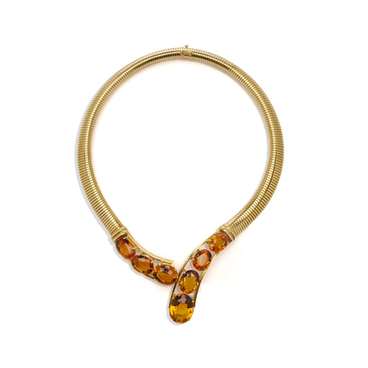 Citrine & Gold Collar Necklace - Wildsmith Jewellery