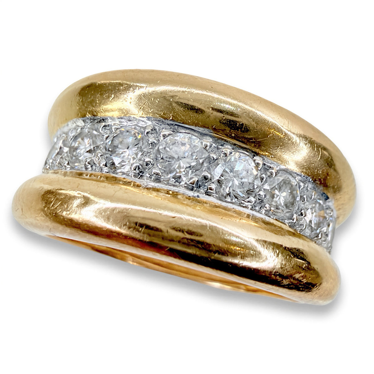 French Diamond Band Ring