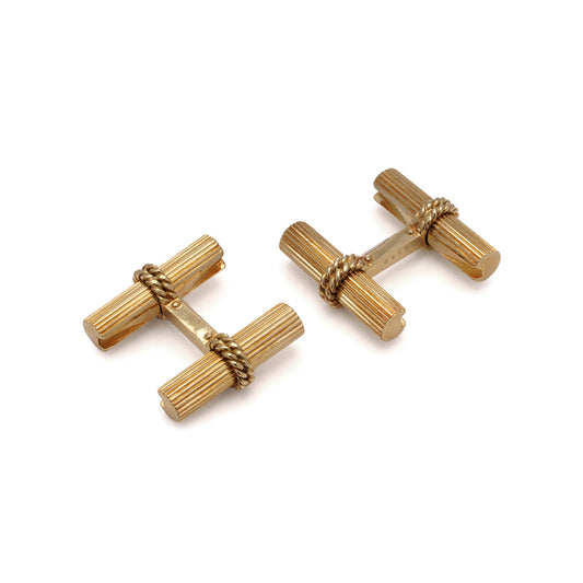 18ct Gold Cartier Cufflinks - Wildsmith Jewellery