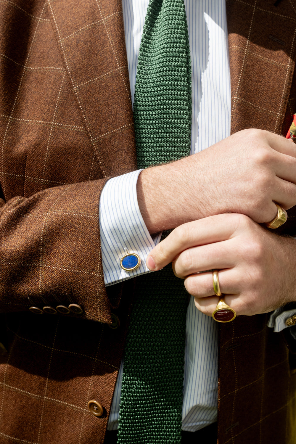 18ct Gold & Lapis Lazuli Cufflinks by Mappin & Webb - Wildsmith Jewellery