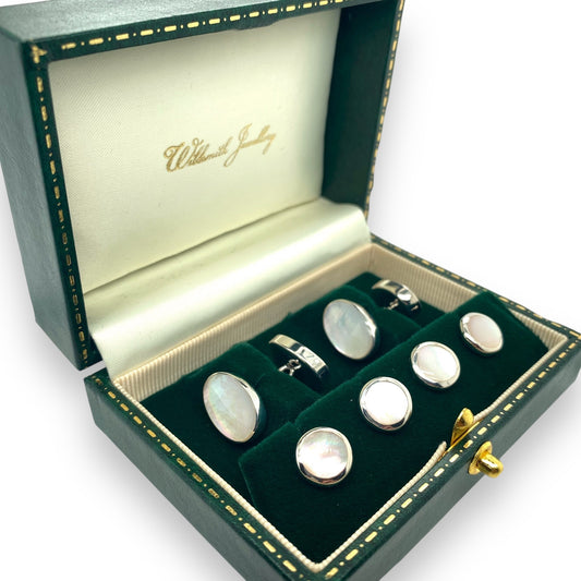 Mother of Pearl Cufflinks & Dress Shirt Studs