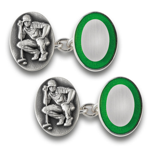 Sterling Silvering Golf Cufflinks - Wildsmith Jewellery