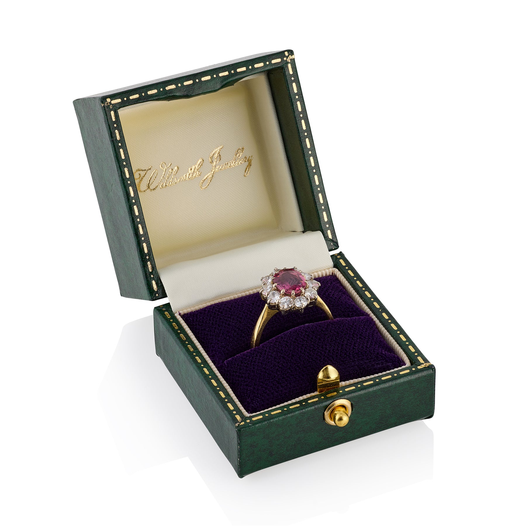 Pink Sapphire and Diamond Engagement Ring - Wildsmith Jewellery