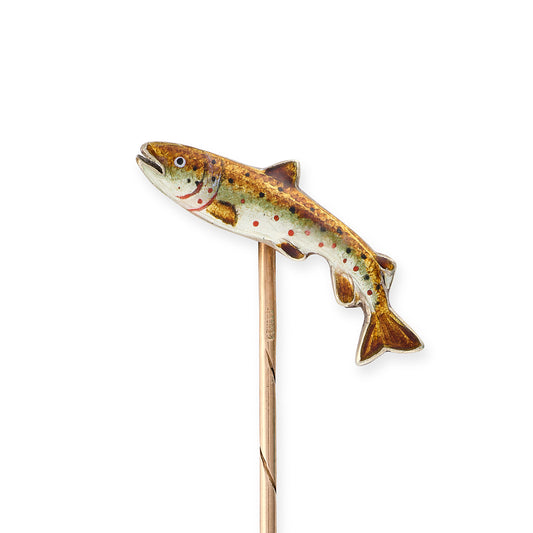 Vintage Enamel Fish Stickpin - Wildsmith Jewellery