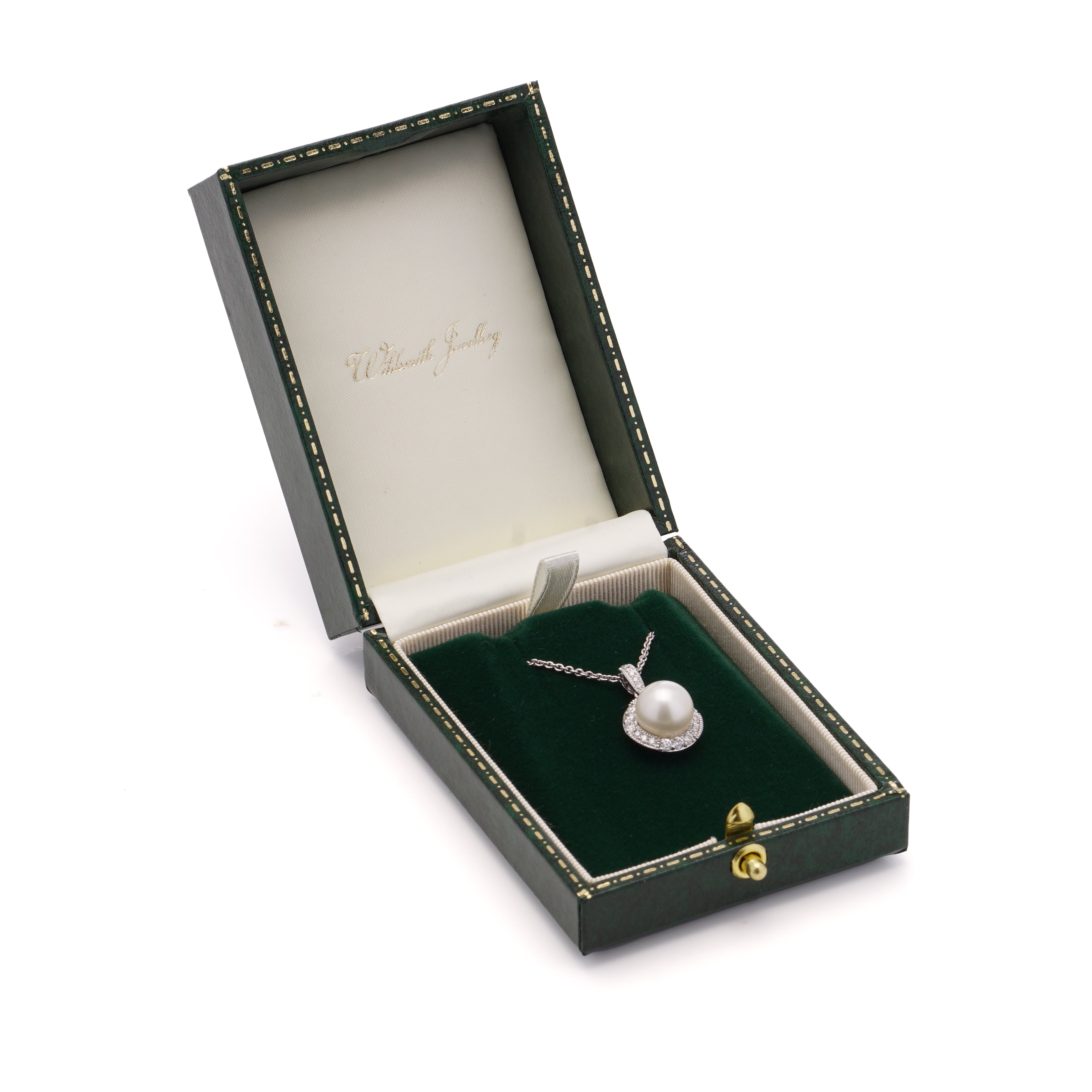 Pearl & Diamond Cluster Pendant - Wildsmith Jewellery
