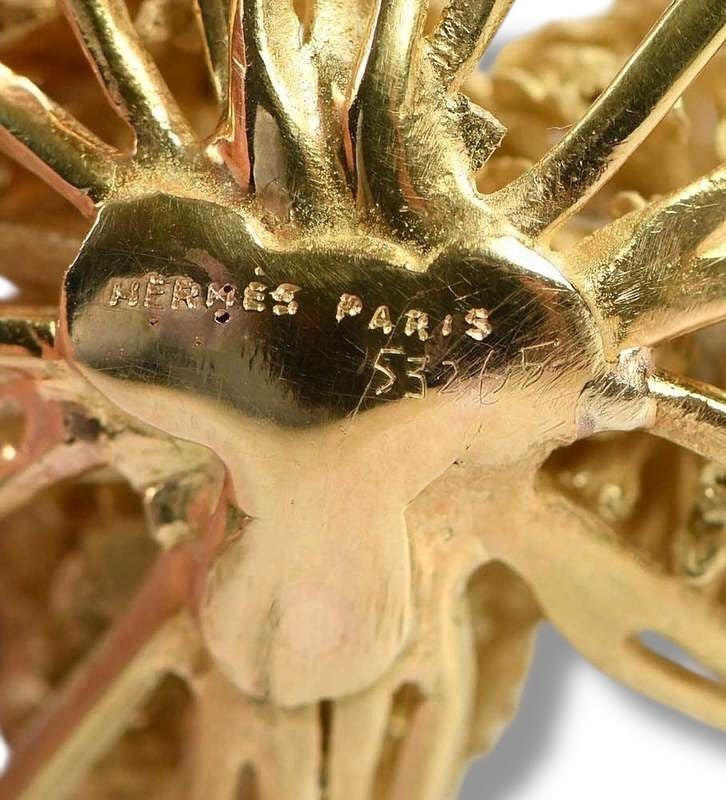 Hermes Paris, Vintage Pine Cone Brooch