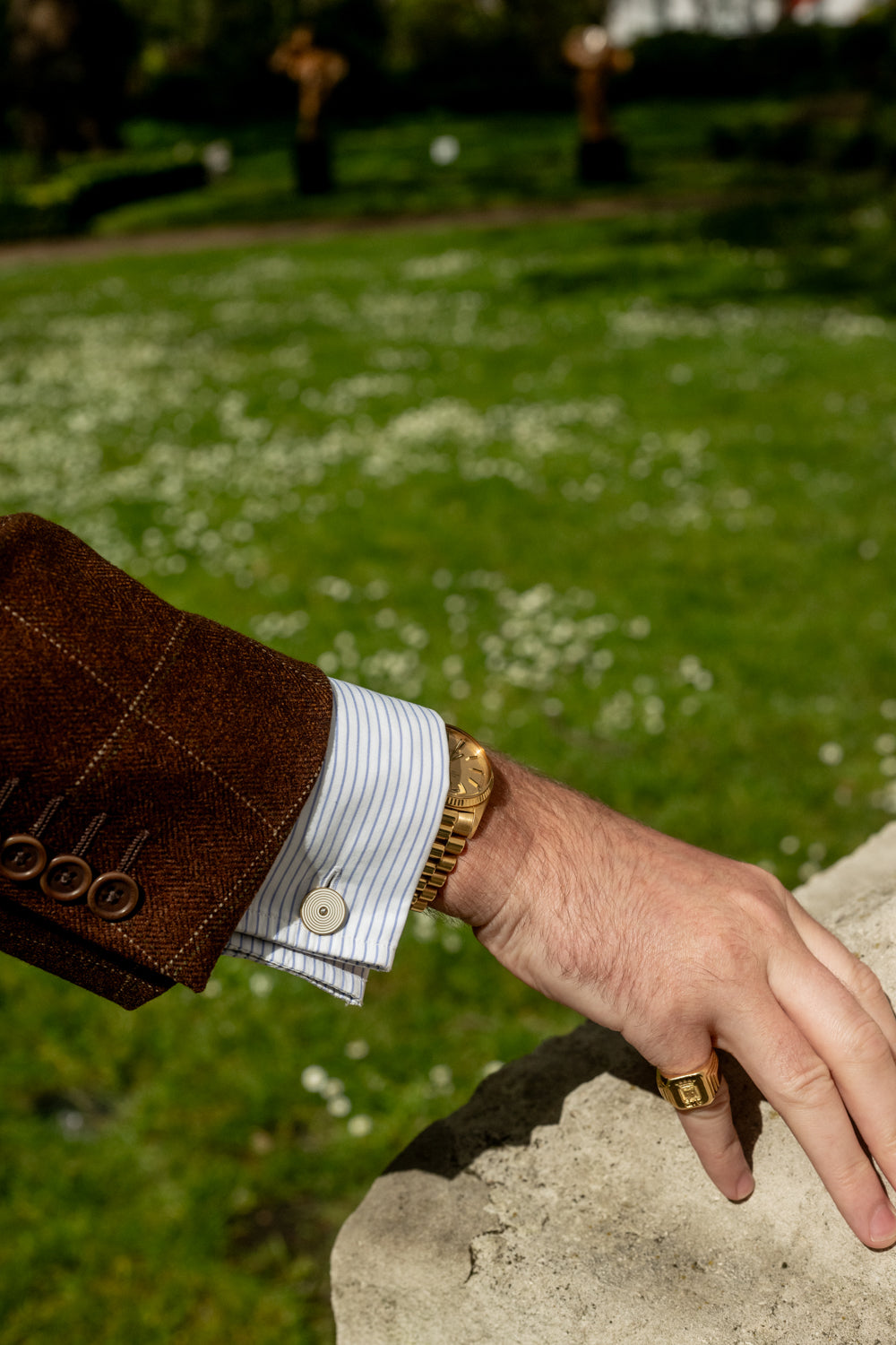 1920s 18ct Gold, Enamel & Diamond Set Cufflinks - Wildsmith Jewellery