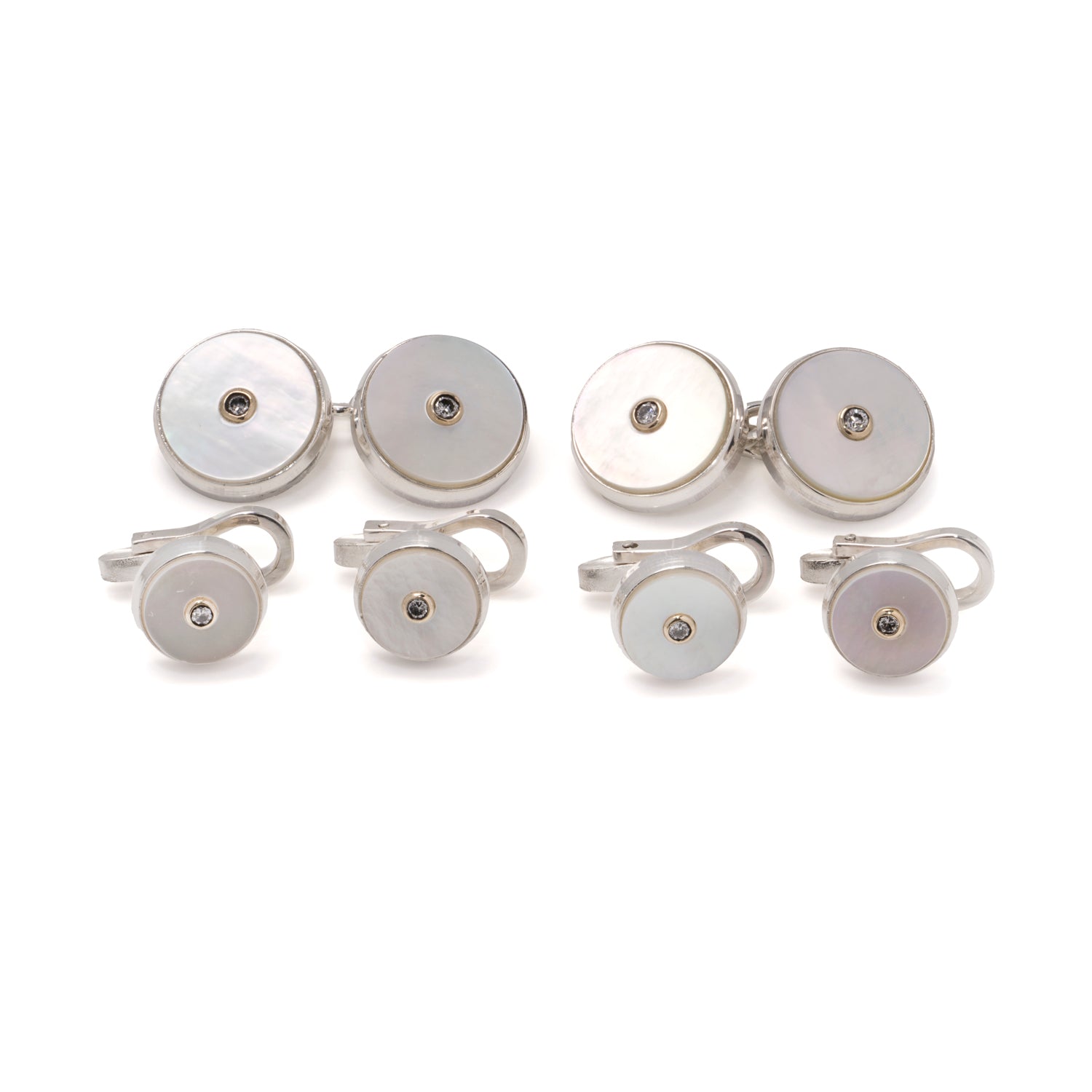 Diamond & Mother of Pearl Round Dress Set