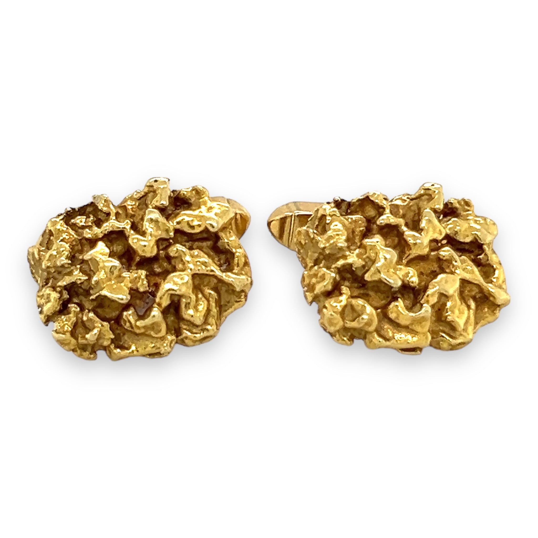 18ct Gold Nugget Cufflinks - Wildsmith Jewellery