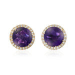 Early 20th Century Amethyst & Diamond Earrings