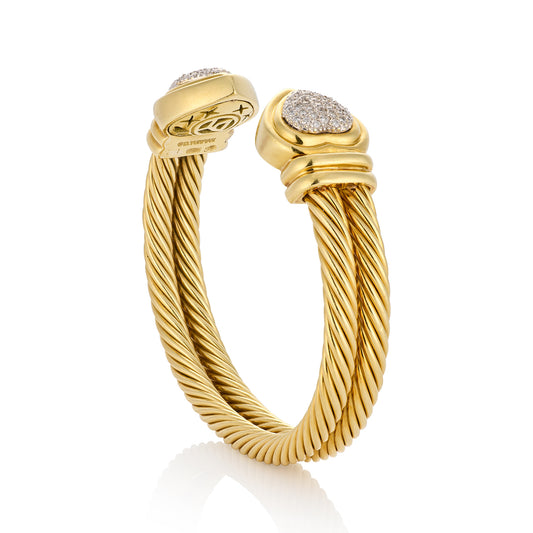 David Yurman Diamond Heart Cuff Bracelet - Wildsmith Jewellery