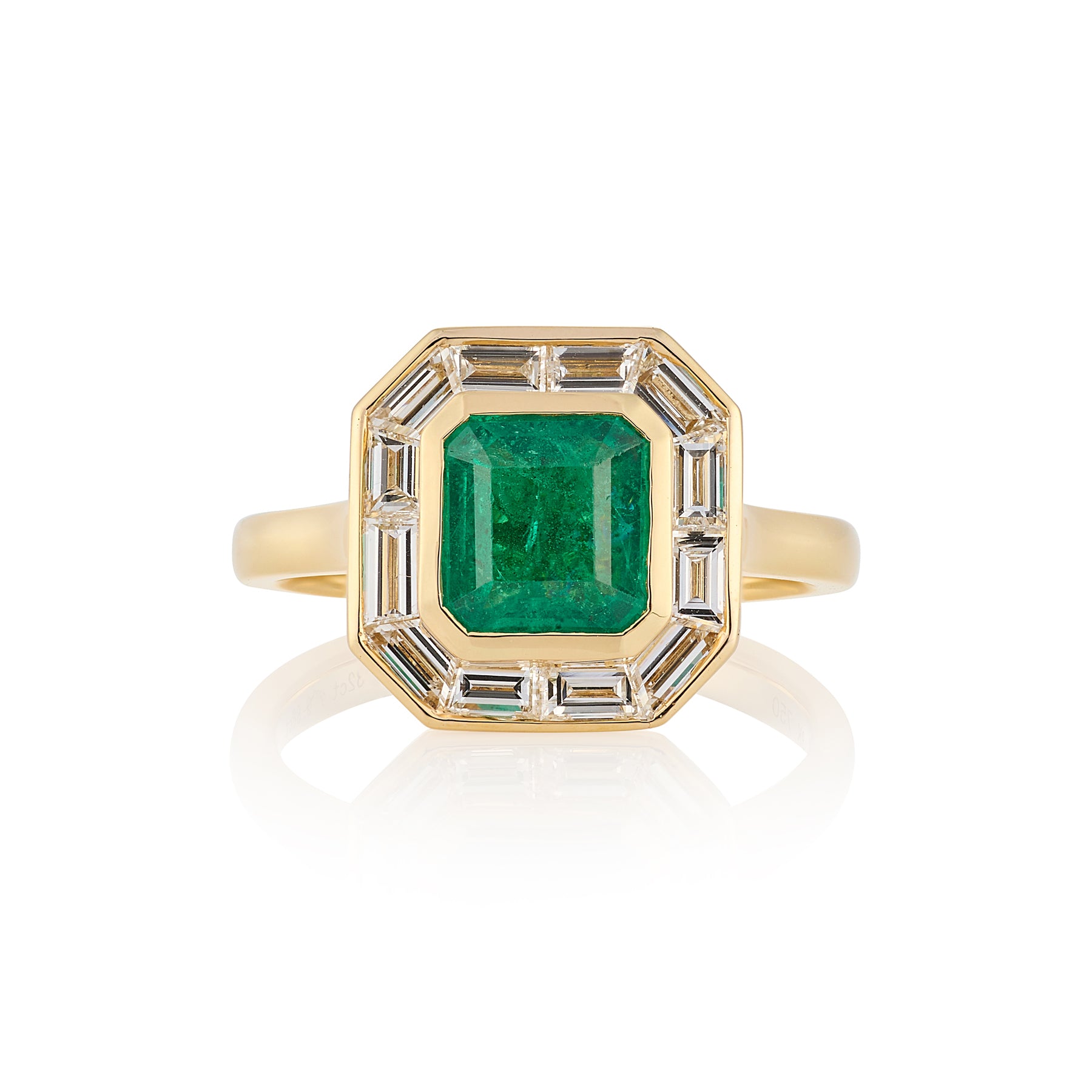 Art Deco Emerald & Diamond Ring