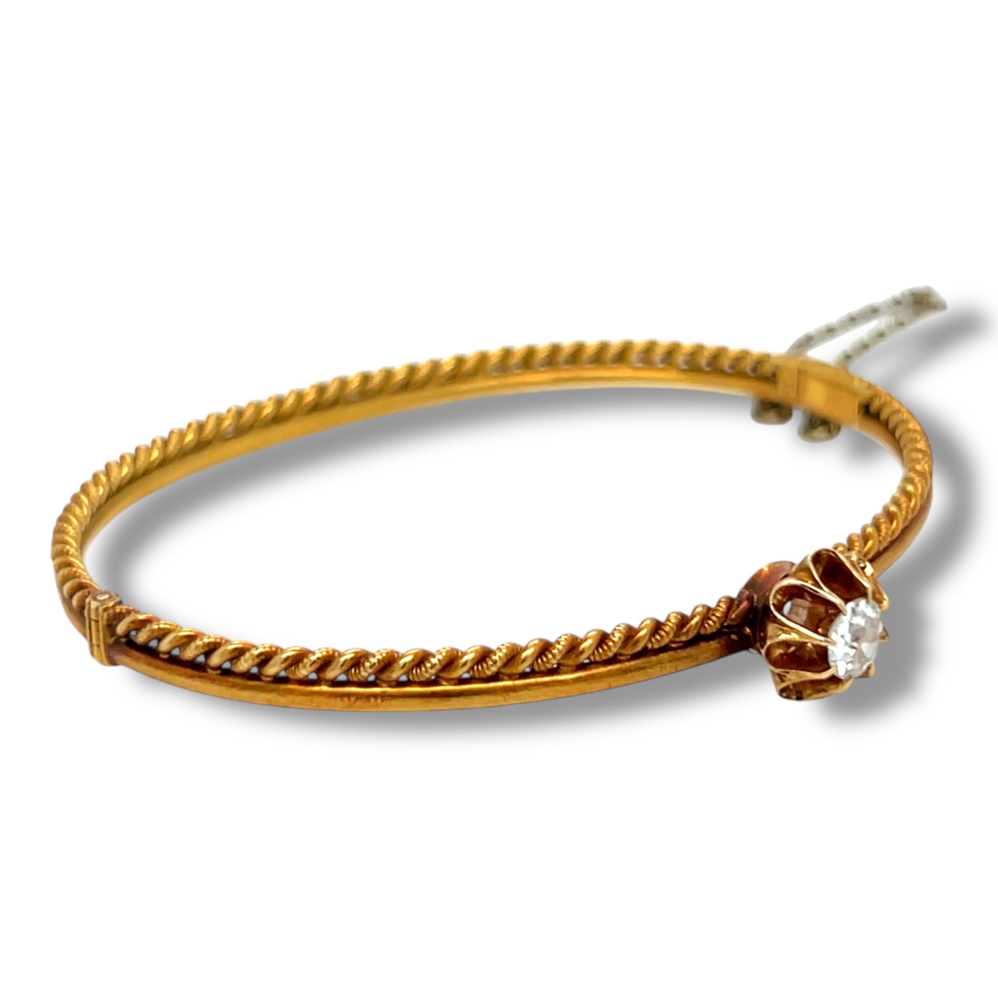 Victorian Old Mine Cut Diamond Bangle - Wildsmith Jewellery