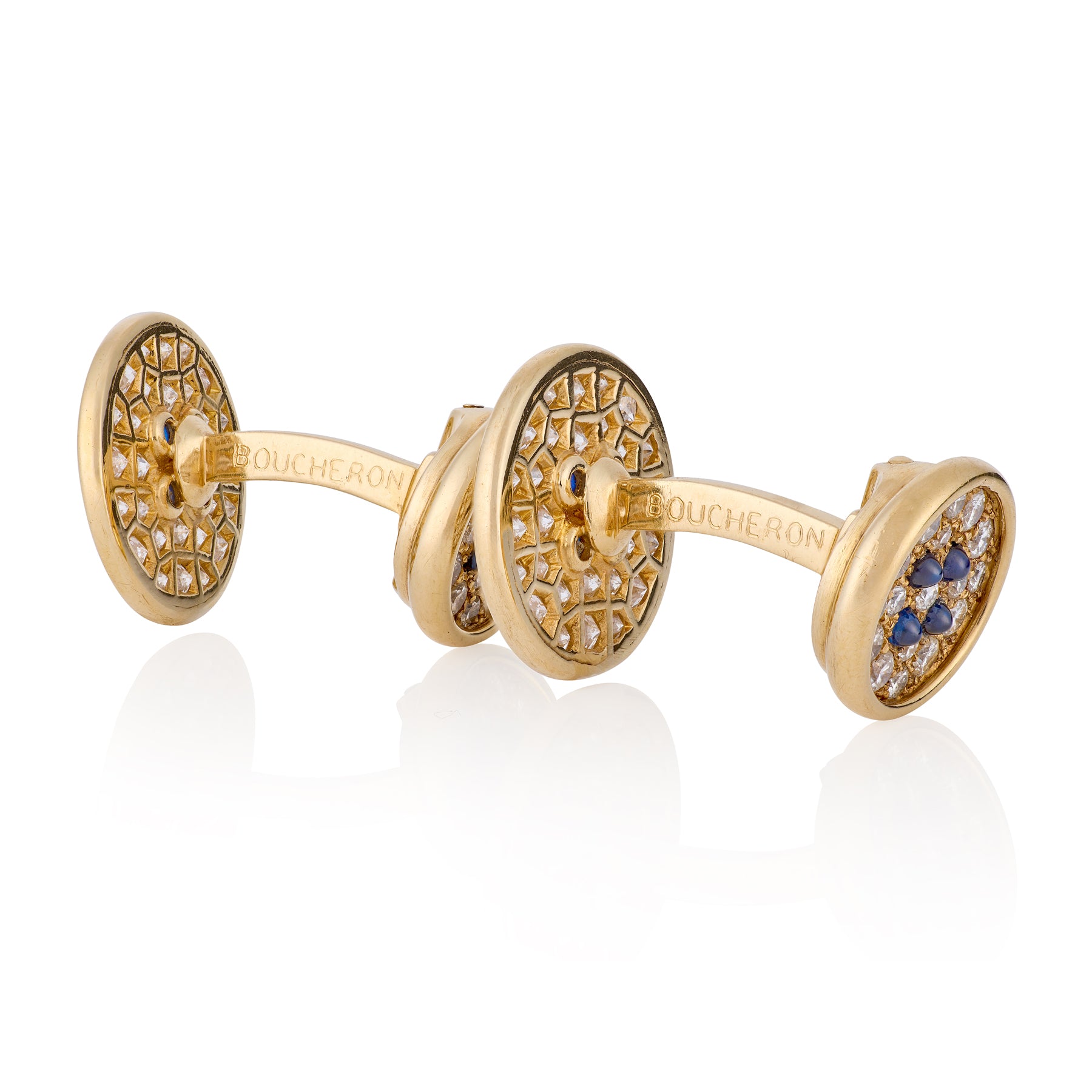 Diamond & Sapphire Cufflinks by Boucheron