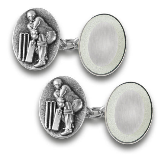 Sterling Silvering Cricket Cufflinks - Wildsmith Jewellery
