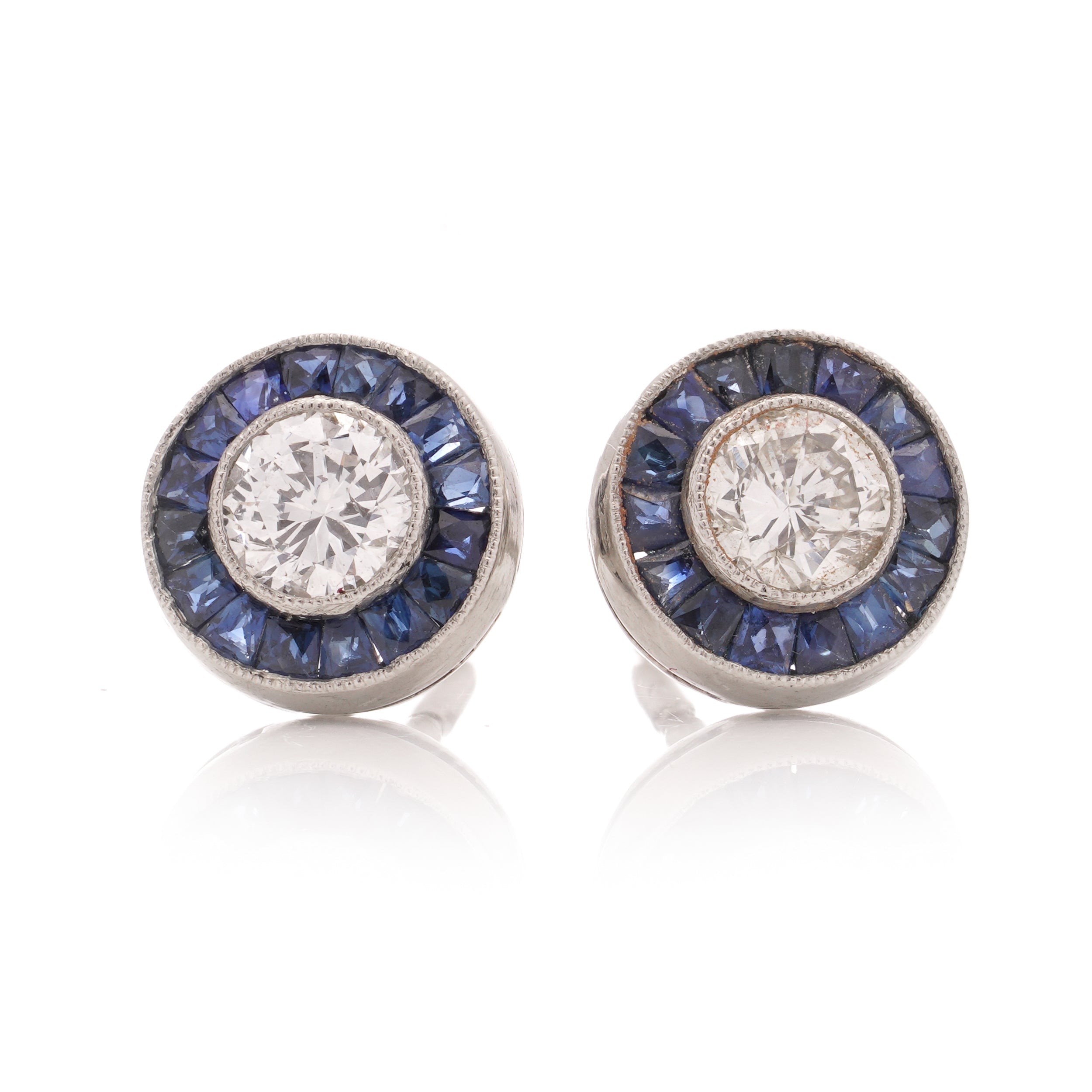 Sapphire and Diamond Earrings - Wildsmith Jewellery