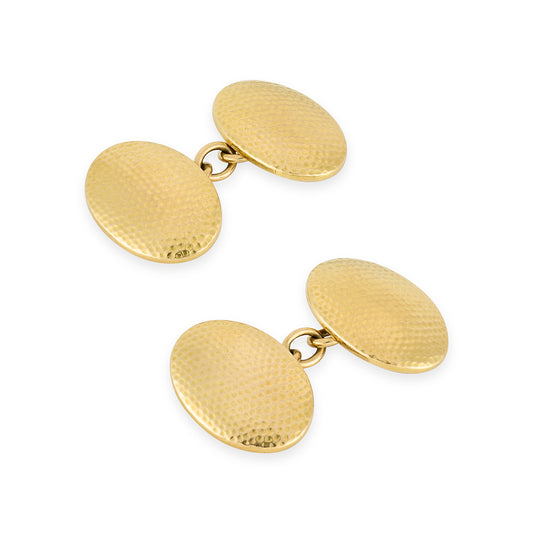Antique 18ct Gold Dimpled Cufflinks by William James Holmes, Hallmarked 1858 - Wildsmith Jewellery