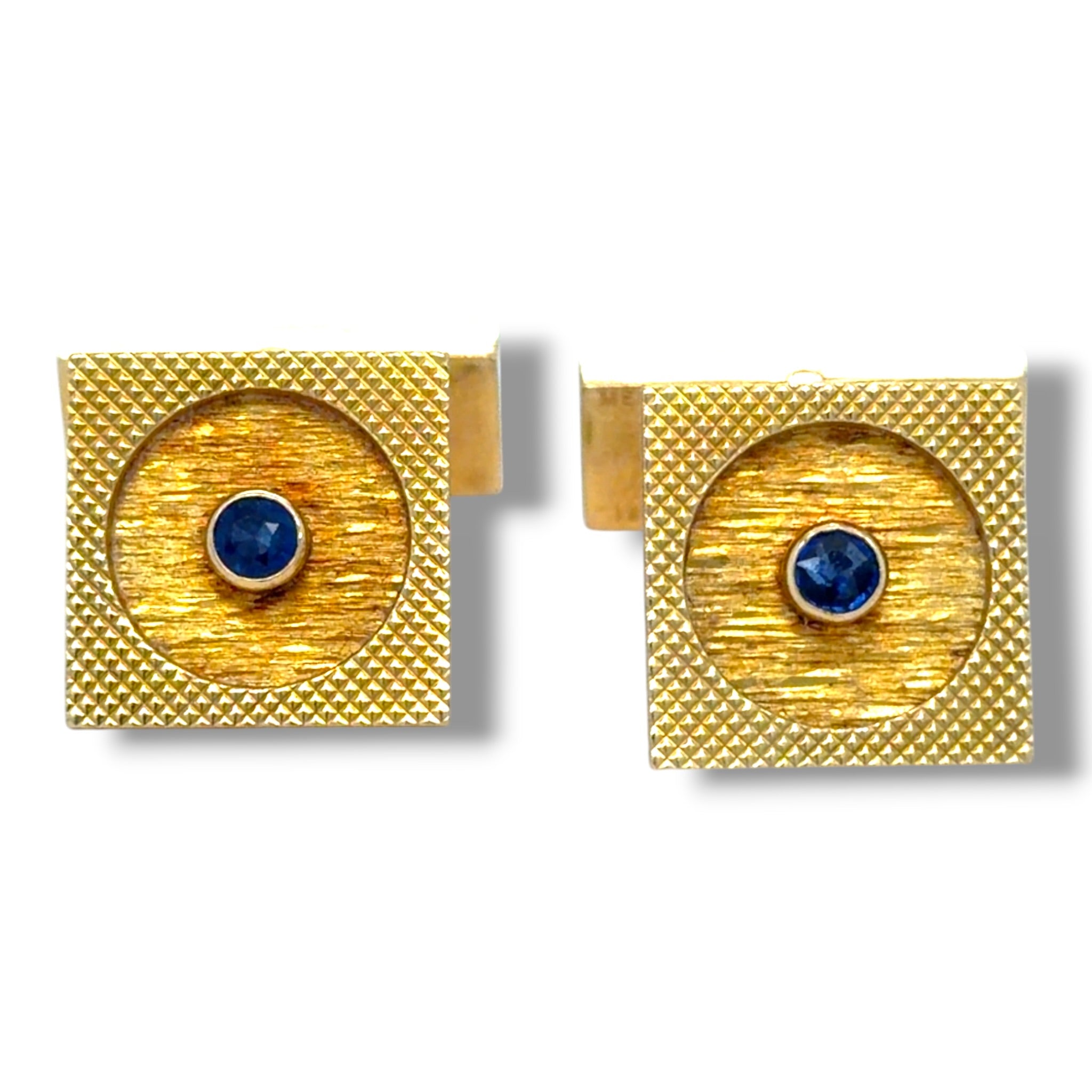 Vintage Sapphire & Gold Cufflinks by Mellerio