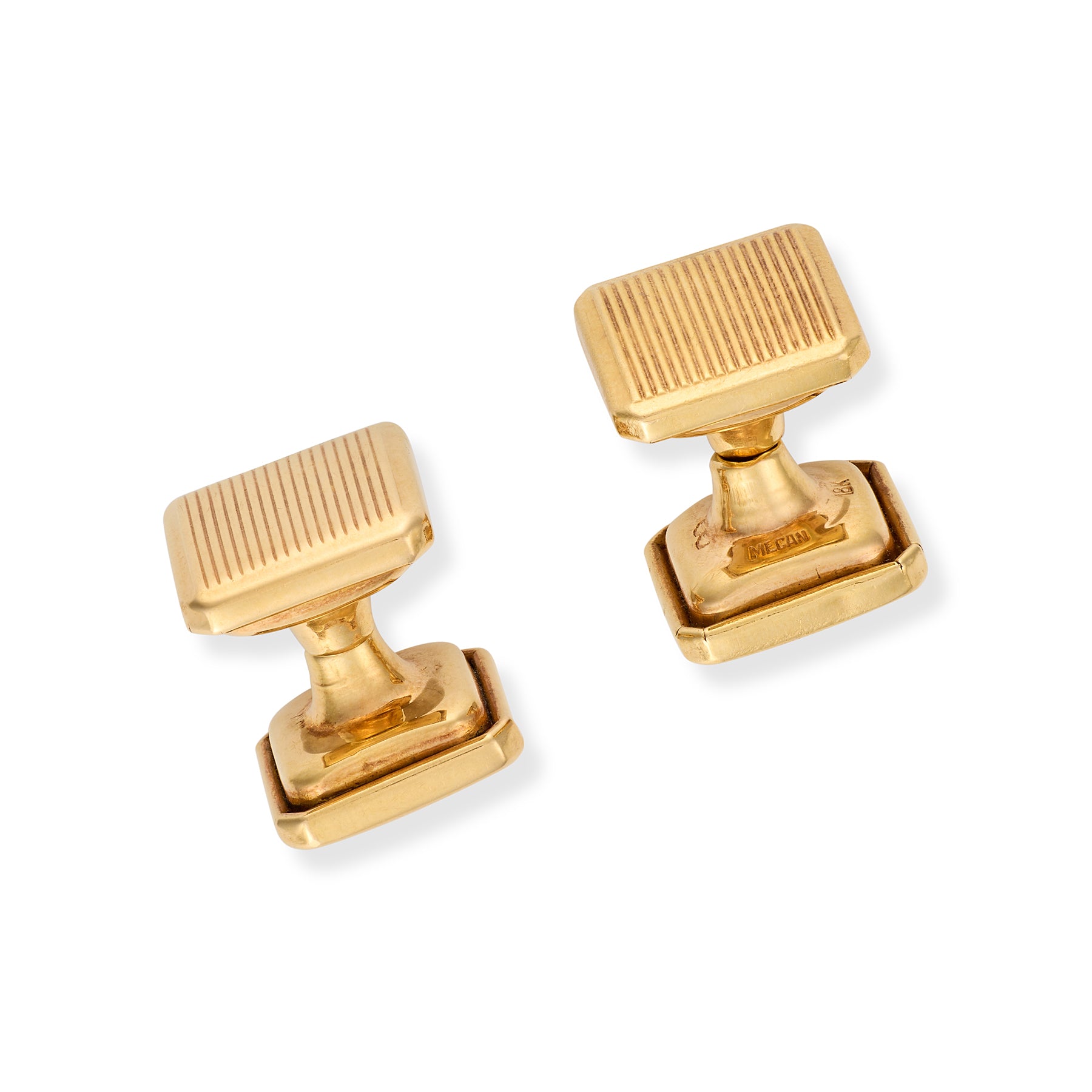 18ct Gold Cufflinks, French