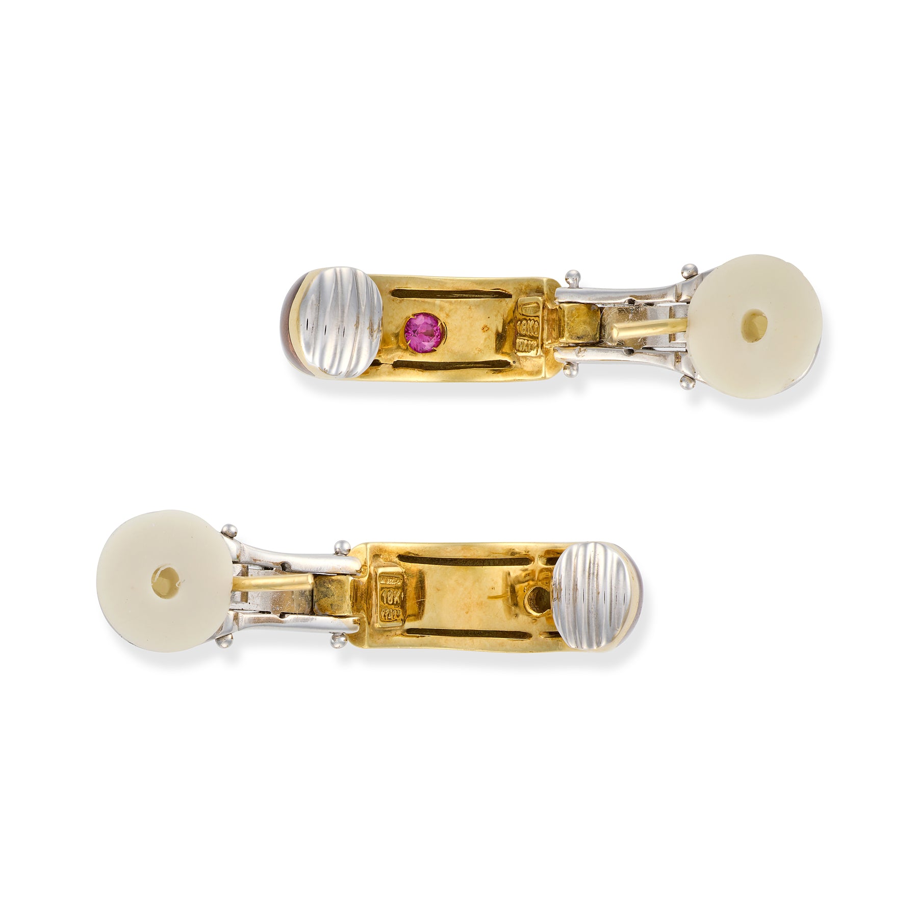 Gold & Enamel 'Giraffe' Earrings by Roberto Coin