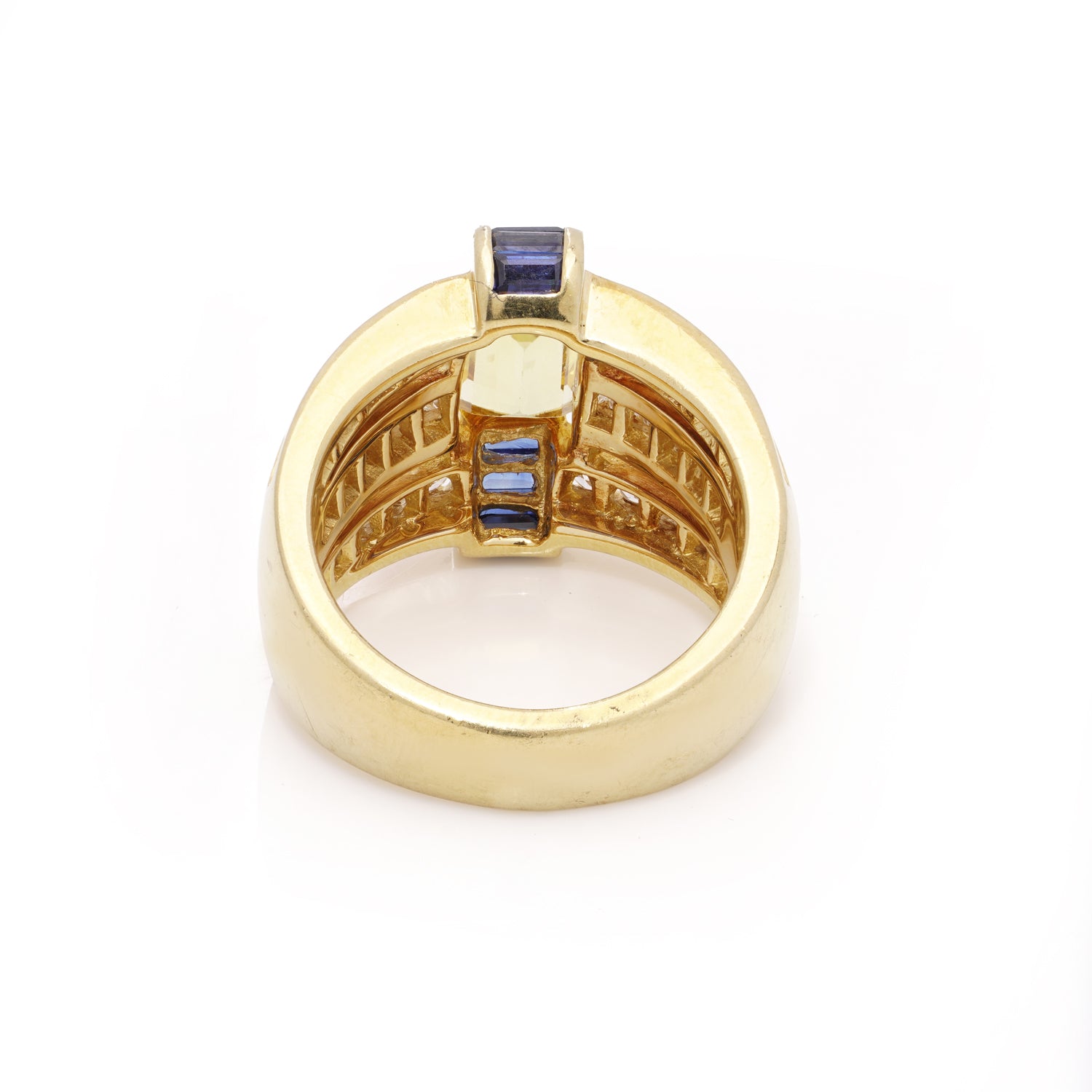 Blue & Yellow Sapphire Ring by Krypell