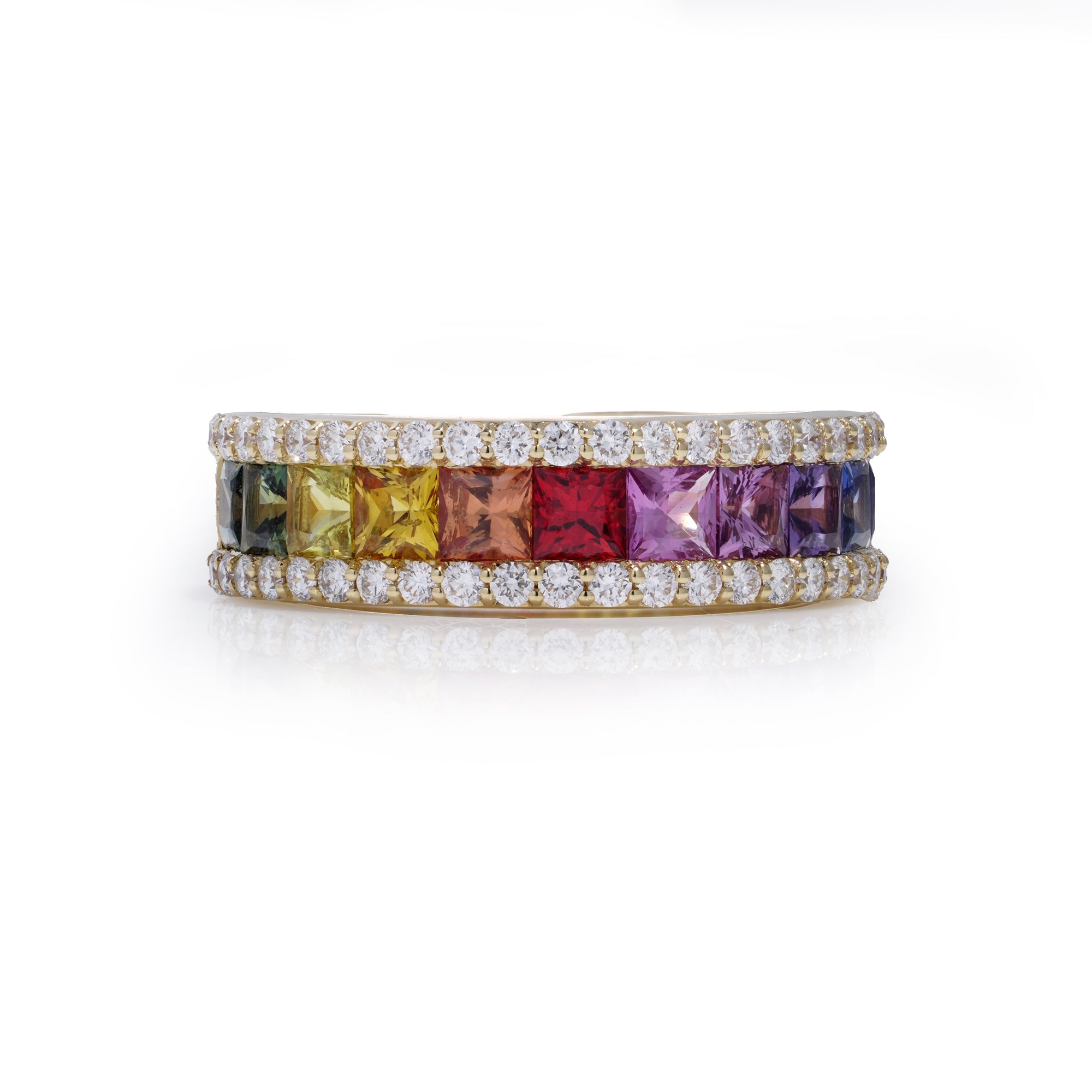 Rainbow Sapphire and Diamond Ring - Wildsmith Jewellery