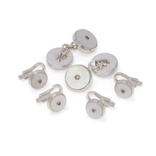 Diamond & Mother of Pearl Dress Set - Wildsmith Jewellery