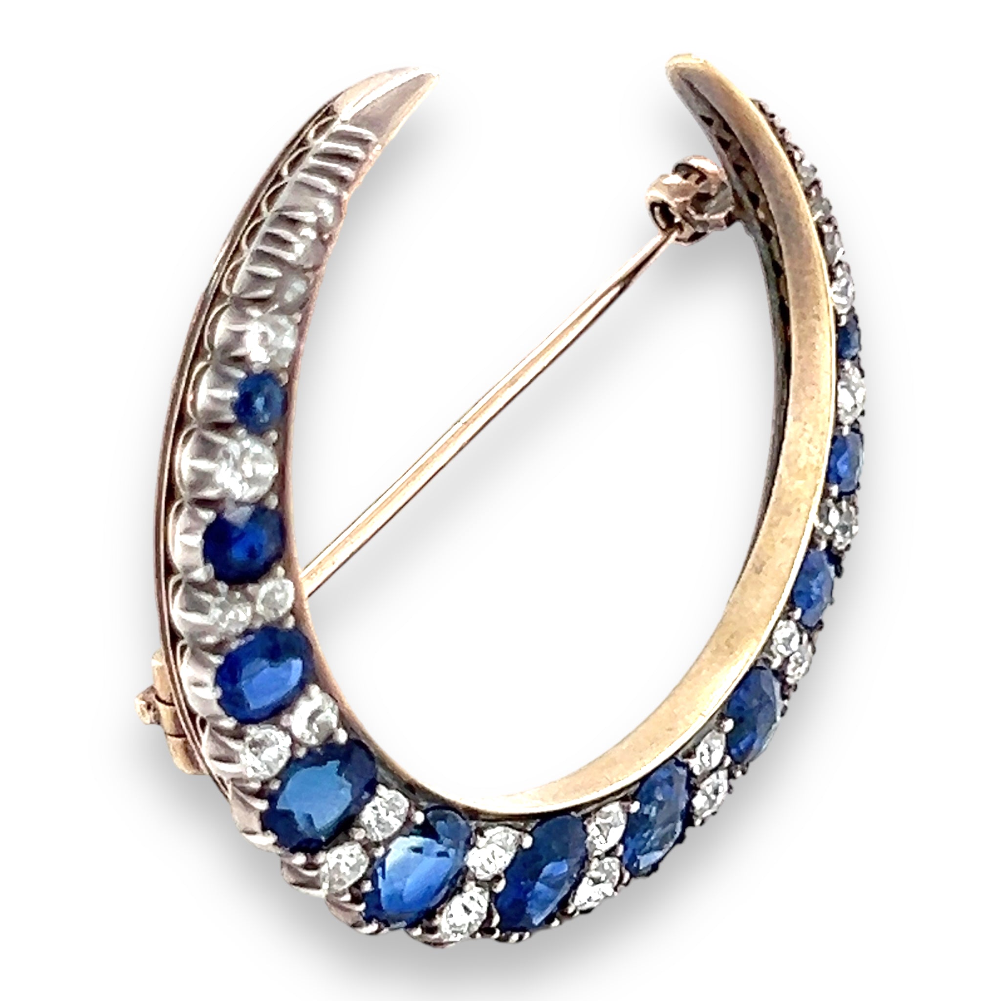 Diamond hot sale crescent brooch