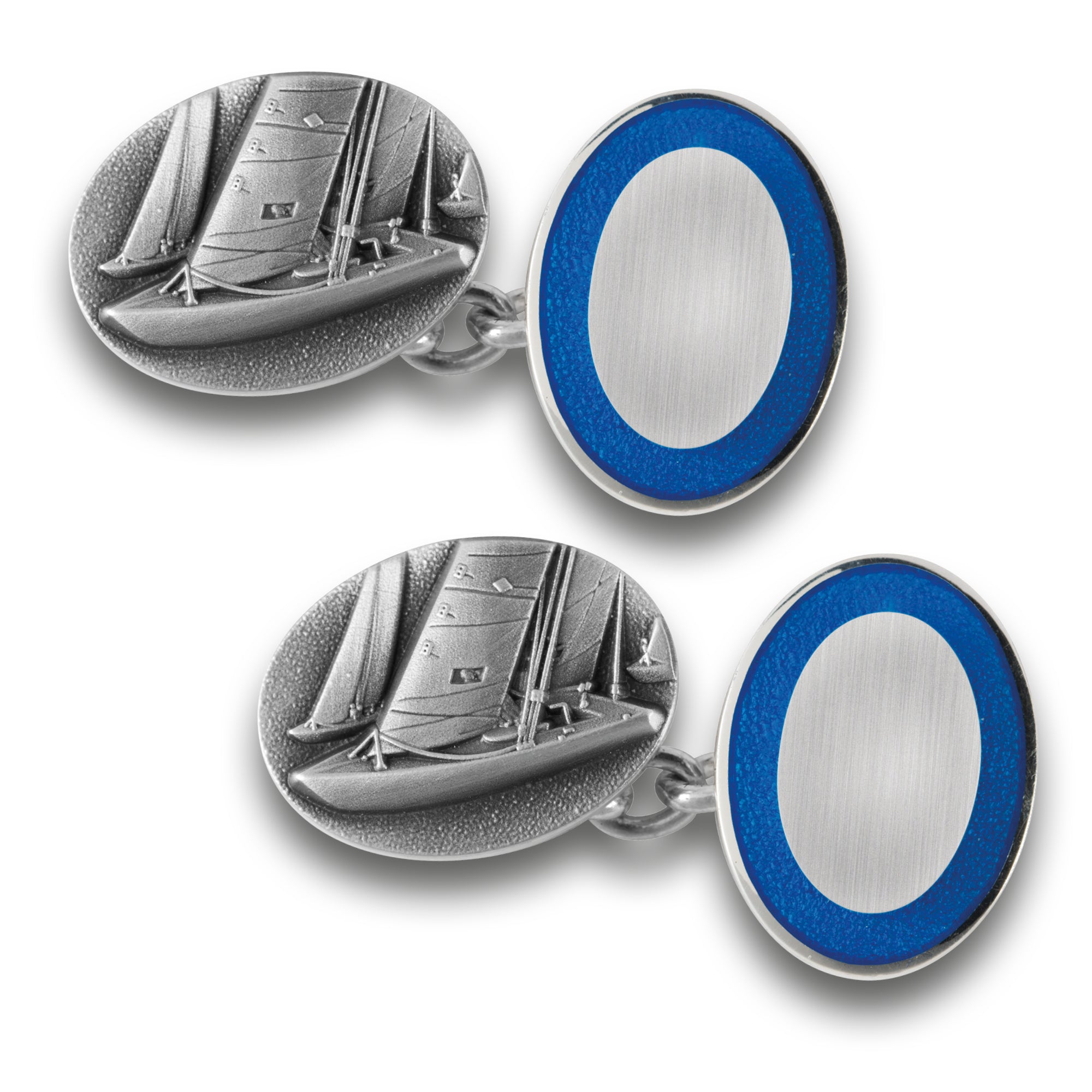 Sterling Silvering Sailing Cufflinks