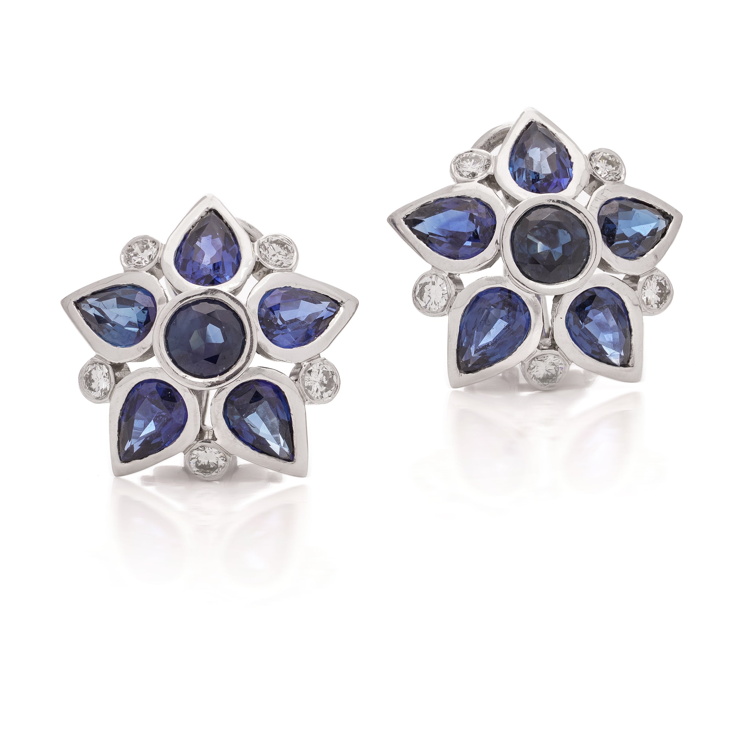 Diamond on sale sapphire earrings