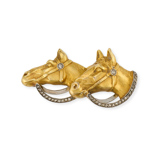 18ct Gold & Diamond horse Brooch - Wildsmith Jewellery